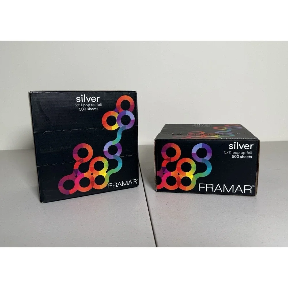 Framar Silver Hair Foils 2 Boxes Professional Highlight Balayage Salon Foil